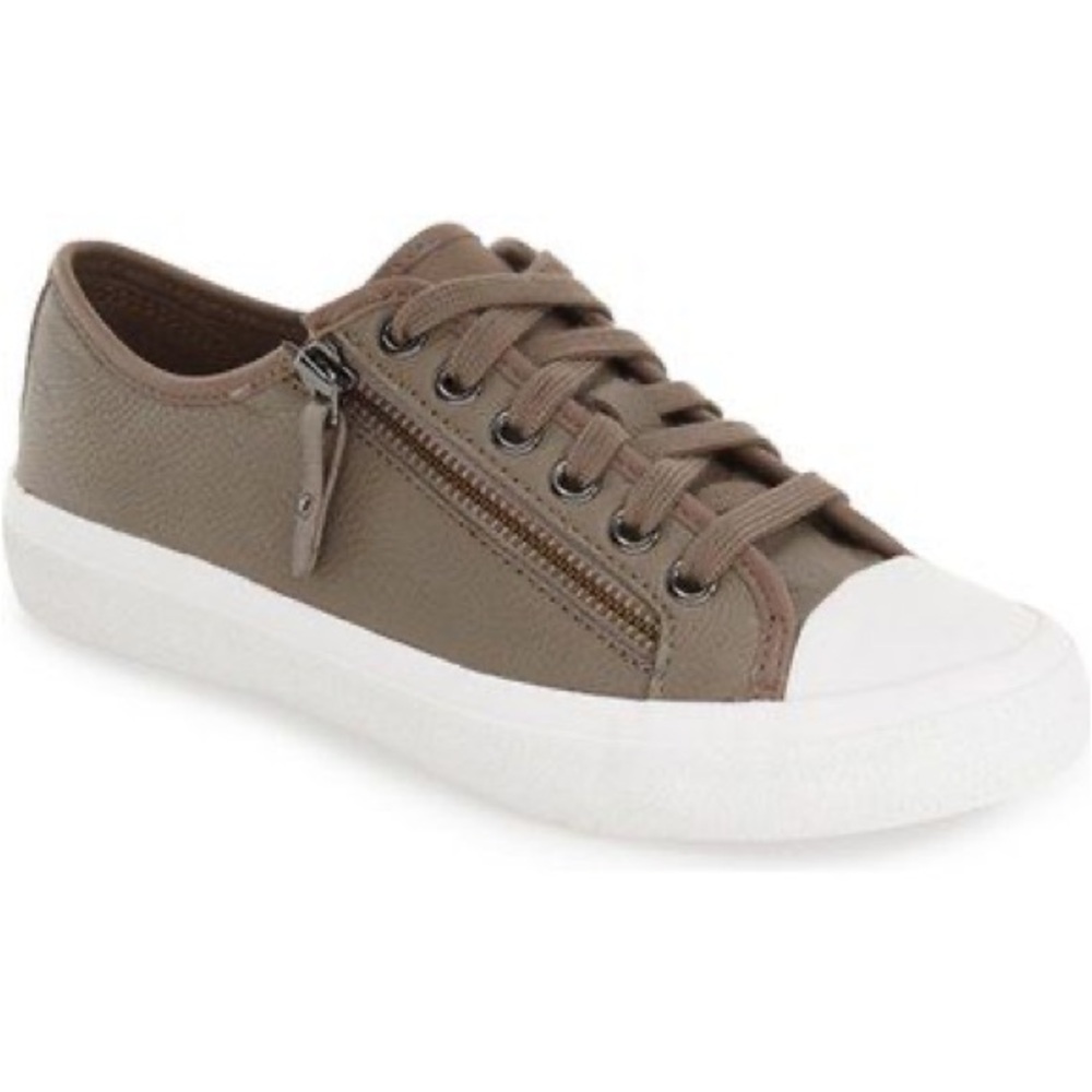 Coach Taupe and White Casual Sneakers